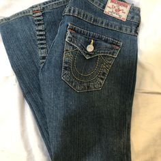 Vintage True Religion Jeans Stylish With A Seam Along The Flare. Size 29 Never Worn, New Condition. Perfect For The Fall! Purchased From Saks. Pet/Smoke Free Home. Baggy True Religion Jeans, Vintage Fall Fashion, Twd Negan, The Flare, Y2k Jeans, Thrifted Outfits, Jean Vintage, Baggy Clothes, Fashion Aesthetics