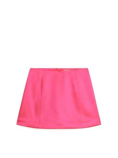 Satin Mini Skirt - Pink - ARKET WW Skirt Png, Satin Mini Skirt, Pink Mini Skirt, Fashion Portfolio, Pink Skirt, Knitwear Tops, 80s Fashion, Sweatshirt Dress, Blouse Dress