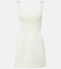 Bridal Delaney minidress in white - Rebecca Vallance | Mytheresa White Mini Dress With Sweetheart Neckline And Back Zipper, White Mini Dress With Back Zipper, Bodycon Mini Dress With Ruched Bodice, White Mini Dress With Back Zipper For Cocktail, White Bodycon Mini Dress With Back Zipper, Chic White Bodycon Dress With Back Zipper, White Dress With Back Zipper For Date Night, White Mini Dress With Fitted Bodice And Back Zipper, White Mini Dress With Back Zipper And Fitted Bodice