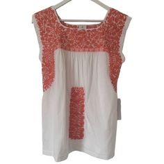 J. Marie Women's Whitney Top - Size S, Regular. This Sleeveless Top Features A Delicate Floral Embroidered Pattern On A White Backdrop, Perfect For Casual Wear Or Cocktail Parties. It Boasts A Square Neckline And Artisan Craftsmanship, Adding A Touch Of Elegance. Condition: New With Tags. J. Marie, Whitney Dress, Size Small, Floral Embroidered, Knee Length, White Dress, Women's Fashion, Sleeveless, Square Neck, Casual, Party Dress, Cocktail Attire, Embroidery, Artisan Craftsmanship, New With Tag Summer Sleeveless Embroidered Vest, Sleeveless Embroidered Vest For Summer, White Embroidered Summer Vest, Sleeveless Red Tops With Floral Embroidery, Red Sleeveless Top With Floral Embroidery, Red Sleeveless Tops With Floral Embroidery, Fitted Embroidered Tank Top For Beach, Fitted Sleeveless Embroidered Top, Red Embroidered Sleeveless Vest