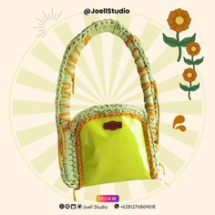 Welcome to our colorful & stylish bag, the ultimate accessory for the modern trendsetter!  Handcrafted with care from Eco Friendly T-shirt Yarn combined with Neon PVC Plastic, this bag effortlessly transitions between styles: shoulder bag & crossbody bag, ensuring you're always ready for any occasion. Available in 2 Colors : 1. Touch of Bright Pink 2. Touch of Light Yellow Sizes : 50 cm in height, 32 cm in length, Handle length 30cm Designed to accommodate your essentials, our bag fits a range of iPhone, iPad, Notebook, etc. keeping your belonging safe and accessible wherever you go. Each piece is lovingly handmade by Joell Studio Artist, adding a unique touch to every stitch. Elevate your style with a bag that's as versatile as you are. Explore our handmade bag today and make a statement Trendy Rectangular Crochet Bag For Errands, Trendy Crochet Pouch Bag With Adjustable Strap, Trendy Crochet Shoulder Bag With Braided Handles, Trendy Shopping Mobile Phone Crochet Bag, Trendy Shopping Crochet Mobile Phone Bag, Trendy Crochet Mobile Phone Bag For Shopping, Trendy Crochet Bag With Removable Pouch, Trendy Green Crochet Bag With Braided Handles, Green Crochet Bag With Braided Handles