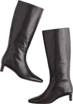 Classic Square Toe Heeled Boots For Office, Classic Fitted Square Toe Heeled Boots, Classic Fitted Heeled Boots With Square Toe, Classic Fitted Boots With Low Heel, Classic Square Toe Knee-high Boots For Evening, Classic Low Heeled Boots With Sculpted Heel, Classic Fitted Heeled Boots For Office, Classic Low Heel Knee-high Boots For Formal Occasions, Kitten Heel Boots