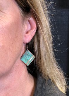 Copper Earrings Recycled Jewelry Handmade Copper Jewelry | Etsy Handmade Copper Jewelry, Patina Jewelry, Layered Earrings, Patina Earrings, Copper Jewelry Handmade, Earrings Dangling, Copper Cuff Bracelet, Copper Cuff, Recycled Jewelry