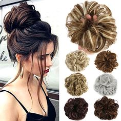 Hair Bun Extensions Wavy Curly Messy Donut Chignons Hair Piece Wig Hairpiece Messy Chignon, Bun Scrunchie, Chignon Updo, Messy Curly Bun, Synthetic Curly Hair, Curly Bun Hairstyles, Ponytail Hair Piece, Wavy Hair Extensions