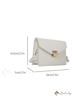 BirdinBag - Compact Stylish Crossbody Bag Bag Style, Square Bag, Fashion Bags, Pu Leather, Style Casual, Crossbody Bag, Color White, Swimming, Lingerie