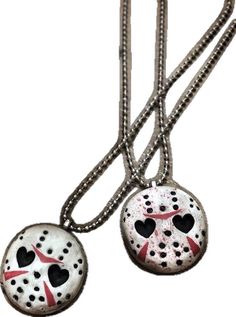 Valentines Day Jewelry, Jason Mask, Horror Gifts, Halloween Necklace, Resin Jewelry, Halloween Gifts, Pendant Necklaces, Valentines Day, Mask