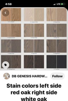 the different colors of wood are shown in this screenshoter's phone screen