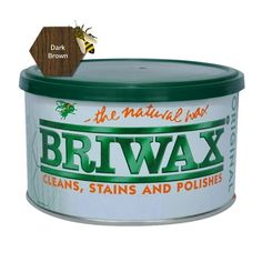 the natural soap briwax cleans, stains and polishes