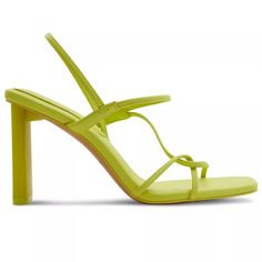 Slender Straps Blend Elegant Twists And Turns Over Sturdy Block Heels In The Gorgeous Aldo Meagan Dress Sandals. 3-1/4" Block Heel Square Open Toe Slip On, Slingback Strap Polyurethane Upper; Unlined, Polyurethane Lining; Rubber Sole Imported Green Slingback Sandals With Heel Strap For Spring, High Heel Sandals With Straps For Spring, Strappy High Heel Sandals For Spring, Strappy Slingback Sandals For Spring Party, Multi-strap Party Sandals For Summer, Summer Party Sandals With Multiple Straps, Trendy Slingback Strappy Sandals, Trendy Slingback Straps Sandals, Trendy Slingback Sandals With Straps