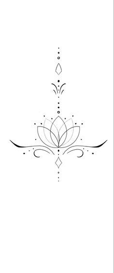 a black and white drawing of a lotus flower on a white background with the words, `