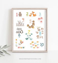 Animal number wall art Number animals 123 art Counting poster Number wall decal ABC poster Nursery decor Digital PDF PRINTABLE 8 x 10 Abc Nursery Decor, Counting Poster, Animal Numbers, Abc Nursery, Number Wall Art, Numbers Poster, Poster Nursery, Alphabet Wall Art, Abc Poster