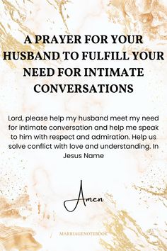 a prayer for your husband to fulfill your need for intimate conversations with jesus narns