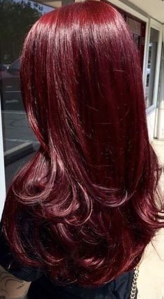 Wine Hair Color, Wine Red Hair, Cherry Hair, Dyed Red Hair, Dark Red Hair