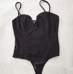 New-Privy Black Bodysuit Color: Black Size: M #Sexystyle #Blackbodysuit #Bodysuitbabe #Dresstoimpress #Boldandbeautiful #Partywear Black Bodysuit With Built-in Bra For Club, High Cut Club Bodysuit With Lined Body, Club High Cut Lined Bodysuit, Club-ready High-cut Lined Bodysuit, Club Bodysuit With Lined Body, Shapewear Bodysuit With Lined Body For Night Out, Stretch Party Corset With Lined Body, Stretch Corset With Lined Body For Party, Stretch Corset For Party