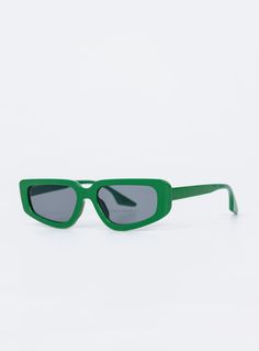 Sunglasses   70% PC 30% AC  UV 400  Slim frame   Black tinted lenses   Length: 15cm / 5.9"    Height: 4cm / 1.5" Slim Frame, Sunglasses Online, Sunglasses Shop, Princess Polly, A Frame, Lenses, Sunglasses, Frame, Green