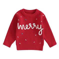 Whether you're braving the cold or attending a festive gathering, this sweater will keep you warm and stylish. Don't choose between comfort or fashion, enjoy both with our beautifully crafted knitted sweater. Red Knitted Sweater, Summer Outfit Accessories, Boys Knit Sweaters, Xmas Outfits, Winter Knitwear, Boys Knits, Girl Christmas, Toddler Christmas, Boys Sweaters