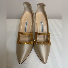 Famous Elegant Italian Branded Woman Shoes, Never Worn, No Smell, Stain Or Tear, Excellent Condition. Pls Bring Me An Offer! No Direct Emails Or Calls. Bedazzled Closed Toe Heels For Formal Occasions, Elegant Bedazzled Closed Toe Heels, Designer Embellished Almond Toe Heels, Designer Rhinestone Heels For Wedding, Designer Wedding Heels With Rhinestones, Formal Closed Toe Embellished Heels, Luxury Bedazzled Heels For Formal Occasions, Shoes Manolo Blahnik, Manolo Blahnik Shoes