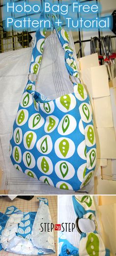 the instructions for how to sew a hobo bag with free pattern and video