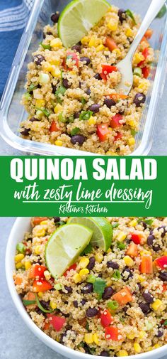 quinoa salad with zesty lime dressing and black beans