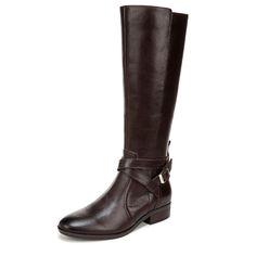 PRICES MAY VARY. Knee high boot for women with polished straps and buckles and removable insole Leather upper responsibly sourced from Leather Working Group certified tanneries and a 100% recycled lining Side zip closure and Contour+ Comfort technology for a premium fit and all-day comfort experience 14.56 inch boot height; 13 inch calf circumference. Note: Measurements based on size 6 boot. For each half size larger, shaft height increases by .12 inches, circumference by .20 inches 1 inch block Wide Calf Knee High Boots, Boot For Women, Wide Calf, Dark Brown Leather, Leather Working, Knee High Boots, Recycled Materials, Side Zip, Knee High