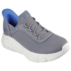 PRICES MAY VARY. Skechers Memory Foam cushioned comfort insole Breathable mesh upper Heel Pillow Charitable Gray Mesh Sneakers With Ortholite Insole, Gray Mesh Sneakers With Arch Support, Gray Synthetic Sneakers With Breathable Mesh, Gray Breathable Mesh Synthetic Sneakers, Nylon Sneakers With Arch Support For Light Sports, Gray Running Shoes With Gel Cushioning For Light Exercise, Sporty Mesh Slip-on Running Shoes With Ortholite Insole, Gray Outdoor Sneakers With Gel Cushioning, Gray Slip-on Sneakers With Breathable Mesh