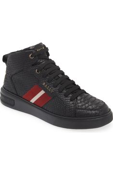 Bally Meson Snakeskin Embossed High Top Sneaker (Men) | Nordstromrack Fall High-top Lace-up Sneakers With Textured Sole, Fall High-top Sneakers With Textured Sole And Lace-up, Fall Sneakers With Textured White Sole, High-top Sneakers With Perforated Toe Box For Fall, Fall Textured Sole Lace-up Sneakers, Fall Lace-up Sneakers With Textured Sole, Low-top Sneakers With Textured Sole For Fall, Sporty Sneakers With Perforated Toe Box For Fall, Custom Mid-top Sneakers With Laces