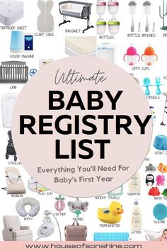 the ultimate baby registry list for every child's first year, including toys and other items