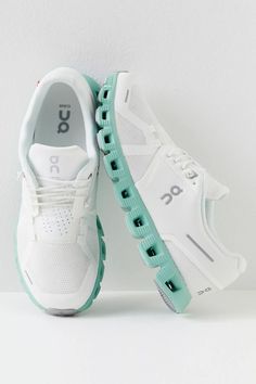 On Cloud 5 Sneakers | Free People Sporty White Trail Running Shoes With Ortholite Insole, Sporty White Walking Shoes, Functional Walking Shoes For Running Errands, Technical Low-top Green Sneakers, Technical Low-top Sneakers With Cushioned Footbed, Technical Low-top Green Running Shoes, White Athleisure Sneakers For Trail Running, Dynamic Walking Shoes With Ortholite Insole For Light Sports, Athleisure Sneakers With White Sole For Trail Running