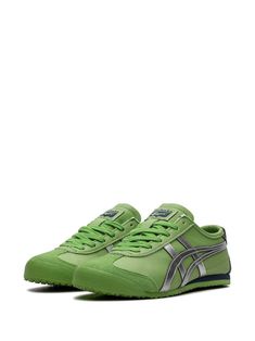 60s Look, Tiger Mexico 66, Onitsuka Tiger Mexico 66, Sneakers Green, Mexico 66, Silver Sneakers, Onitsuka Tiger, Tiger Stripes, Training Shoes