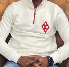 Show your pride for Kappa Alpha Psi with this stylish and comfortable half-zip sweatshirt. The classic Kappa Alpha Psi floating K logo is prominently displayed on the front, making it perfect for any fraternal event or casual day out. This sweatshirt is made from high-quality materials, ensuring long-lasting comfort and durability. It is ideal for members of any NUPE who want to show their support for Kappa Alpha Psi in a stylish and comfortable way. Fast Shipping & Processing: 1-2 days to proce White Fleece Half-zip Top, White Half-zip Sweatshirt With Zipper Closure, White Zipper Closure Tops For Streetwear, Nupes Kappa Alpha Psi, Kappa Alpha Psi Fraternity, Off White Sweatshirt, K Logo, Man Cave Room, Kappa Alpha Psi