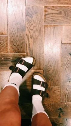 Berken Stocks Shoes, Socks And Sandals Outfit, Sandals Aesthetic