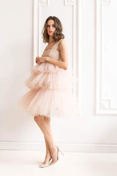 Tulle Dress for Women with Tutu Skirt. Perfect choice as a Bridesmaid Dress or in White as Wedding Dress. This Unique dress really puts on a show with tulle filling silhouette. Short Tulle Dress is enough to put anyone in the mood for partying. A.P.Line is more than just a custom-made clothing brand; we are the style experts, the design gurus and the professional seamstresses readily at your service. Express your individuality with a bit of modern luxury that has been tailored from scratch to fi Tutu Dress For Women, Bridesmaid Dress Tulle, Tulle Dress Short, Wedding Dress Tulle, Hen Party Dress, Dress Unique, Dress Tulle, Unique Dress, Custom Made Clothing