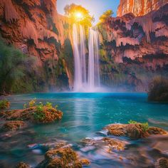 Havasu Falls Stunning Wilderness Photos Images Of Waterfalls, Fall Waterfall Pictures, Angel Falls Venezuela Waterfall, Majestic Waterfall, Stunning Nature, Wild Beauty