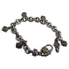 Scott Kay Silver and Gold Bracelet 1 row silver and 18kt Gold Bracelet with charms SKS-10232 Kay Jewelry Zales, Silver And Gold Bracelet, Bracelet With Charms, Gold Armband, Bracelet Argent, Silver Gold, Gold Bracelet, Jewelry Bracelets, Charm Bracelet