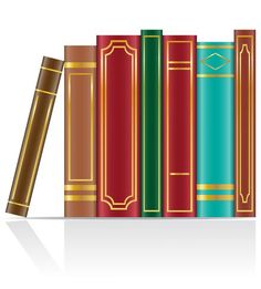 a row of colorful books on a white background with reflection stock photo - budget conscious