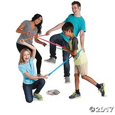 a group of children playing with toys on a white background