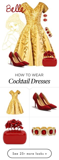 "Belle" by alyssa-eatinger on Polyvore featuring By Emily, Alexander McQueen, Gump's and Monet Emily Alexander, Party Outfit Dress, Belle Disneybound, Costume Disney, Disney Inspired Fashion, Character Inspired Outfits, Disney Bound Outfits, Disney Inspired Outfits, Birthday Party Outfits