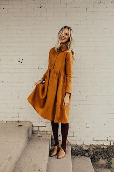 The Delacour Dress in Copper Pink Eyes, Looks Style, Mode Inspiration, Modest Outfits, Feminine Style, Look Fashion, Modest Fashion, Autumn Winter Fashion, Cute Dresses