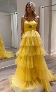 A-line Tulle Evening Dress With Ruffles, Tiered Ruffle Maxi Dress For Prom Season, Tiered Ruffle Maxi Dress For Prom, Tulle A-line Evening Dress With Ruffles, Fitted Tiered Maxi Dress For Prom, Spring Prom Ball Gown Floor-length, Prom Season Maxi Tulle Dress, Prom Season Ruffled Maxi Dress, A-line Evening Dress With Ruffles For Prom Season