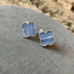 15mm Gemstone Clover Earrings, 925 Silver 18k White Gold Plated Elegant Nickel-free Mother Of Pearl Jewelry, Luxury Hypoallergenic Sterling Silver Jewelry, Luxury Silver Mother Of Pearl Earrings, Luxury Hypoallergenic Silver Earrings, Bangle Ring, Clover Earrings, Bangle Bracelets, 925 Silver, 18k Gold