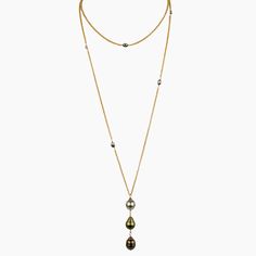 Marquesas Tahitian Pearl Necklace Tahitian Pearls Jewelry, Tahitian Pearl Necklace, Pearl Leather, Keshi Pearls, Tahitian Pearls, Gold Filled Chain, 14kt Gold, Pearl Jewelry, Gold Filled