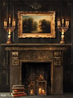 Vintage Elegance Fireplace Photography Backdrop - Photography backdrop featuring an ornate vintage fireplace setting with intricate carvings Fireplace Background, Ornate Fireplace, Fireplace Photography, Elegant Portrait, Portable Backdrop, The Intruder, Fall Fireplace, Victorian Parlor, Vintage Fireplace