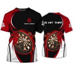 Customized Darts T Shirt, I'D Hit That Darts, Personalized Name T Shirt For Men And Women - Perfect Gift For Darts Lovers, Darts Players. - Gift of Love: A meaningful gift for your friends, family members, wife/husband, bridesmaid/groomsmen, coworkers, neighbors on birthday, Mother's Day, Father’s Day, wedding, anniversary, Christmas, engagement, Thanksgiving day, Valentine's day 360-degree All-Over-Print made by using dye-sublimation technology. - The design will not fade, crack, flack or peal. Dart Shirts, 3d Tshirt, Bowling Shirts, 3d T Shirts, T Shirt For Men, Full Zip Hoodie, Perfect Shirt, Dart, Meaningful Gifts