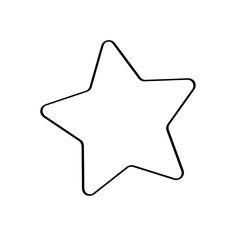 a black and white outline of a star