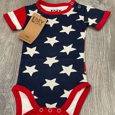 This Is A Nice Bodysuit That Is New With Tags. Red Short Sleeve Cotton Bodysuit, Red Cotton Short Sleeve Bodysuit, Cute Red Short Sleeve Bodysuit, Red Short Sleeve Onesie For Playtime, Red Fitted Bodysuit For Playtime, Red Fitted Bodysuit For Casual Wear, Holiday Onesies, Blue One Piece, 6 Month Baby