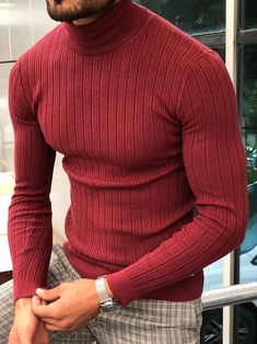 Bojo Eva Slim-Fit Turtleneck Knitwear in 5 Colors | VICLAN Engineer Clothes, Color Clothes, Slim Fit Sweater, Stylish Men Casual, Fitted Turtleneck, Turtle Neck Sweater, Mens Fashion Casual Outfits, Stylish Mens Outfits, Men Fashion Casual Outfits