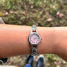 Vintage Silver Tone Ladies Wrist Watches Different Style Options, Timex, Sleek Watches for Fall or Any Season, Women's Silver Dainty Watches FIVE OPTIONS 1) Y2K Silver Tone Bracelet Ladies Watch with Pretty Pink Face Watch is not running. Good condition see pics for wear. Sold as is. 7.5" length 3) Vintage silver tone Timex K Cell Women's Silver Stainless Steel Analog Quartz Wristwatch Good vintage condition with some wear see pics. Not running. Sold as is. 7" length. 5) Vintage Carriage Timex D Vintage Watches Women Silver, Silver Vintage Watch, Dainty Silver Watch, Small Silver Watch, Silver Womens Watch, Dainty Watches, Vintage Silver Watch, Timex Watch Women, Vintage Carriage