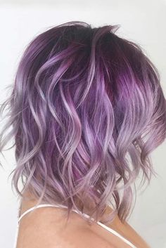 Purple Hairstyles, Blonde Ombre Hair, Pulp Riot Hair Color, Short Ombre Hair, Hairstyles Pictures, Lilac Hair, Bright Hair Colors, Lavender Hair, Ombré Hair