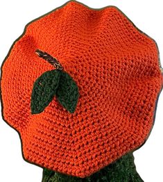 One Size Orange Winter Hat, Handmade Orange Crochet Beanie Hat, Winter Orange Crochet Hat, Orange Crochet Winter Hat, Orange Casual Hat One Size, Casual Orange Hat, Orange Crochet Hat One Size Fits Most, Casual Orange Crochet Beanie Hat, Orange One-size Yarn Hat