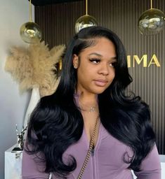 Side Part Natural Sew In, Side Part Soft Curls Black Women, Side Part Sew In With Leave Out Layers, Curls Sew In, Side Part See In, Side Part Layered Hair Black Women, Side Part Sew In With Layers, Side Part Traditional Sew In, Side Part Weave Black Women